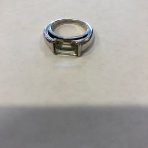 Tiffany and co silver peridot ring